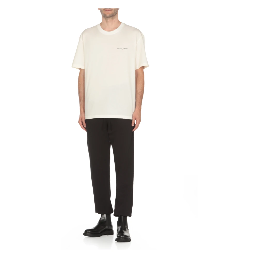IH NOM UH NIT Wit Katoenen T-shirt met Bedrukt Logo White Heren
