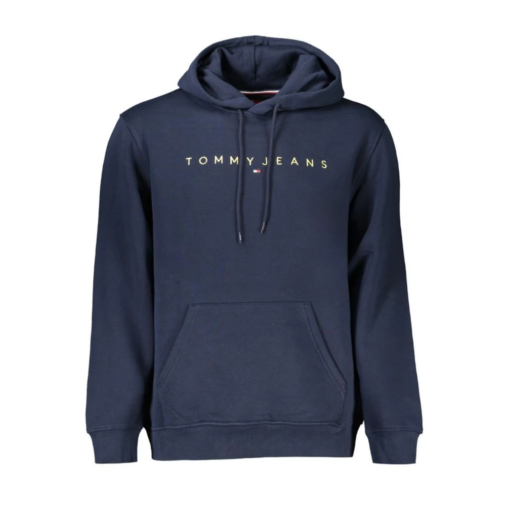 Tommy Hilfiger Blauwe Iconische Geborduurde Hoodie Sweatshirt Blue Heren