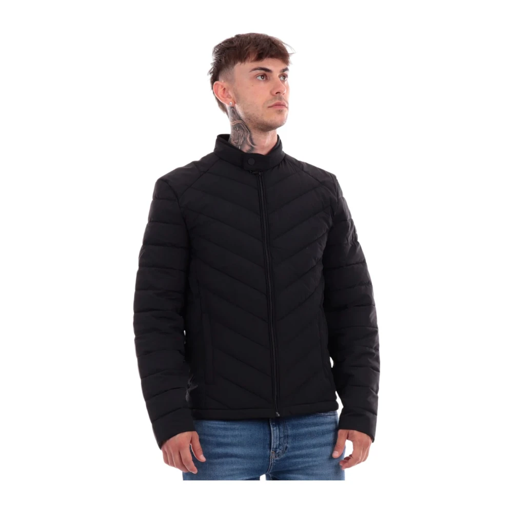Guess Korte Gewatteerde Jas Black Heren