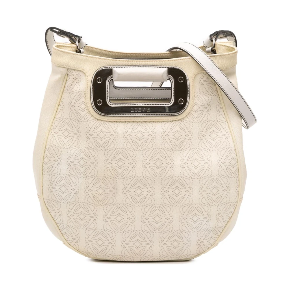 Loewe Pre-Owned Women's White Pre-Owned Shoulder Bag