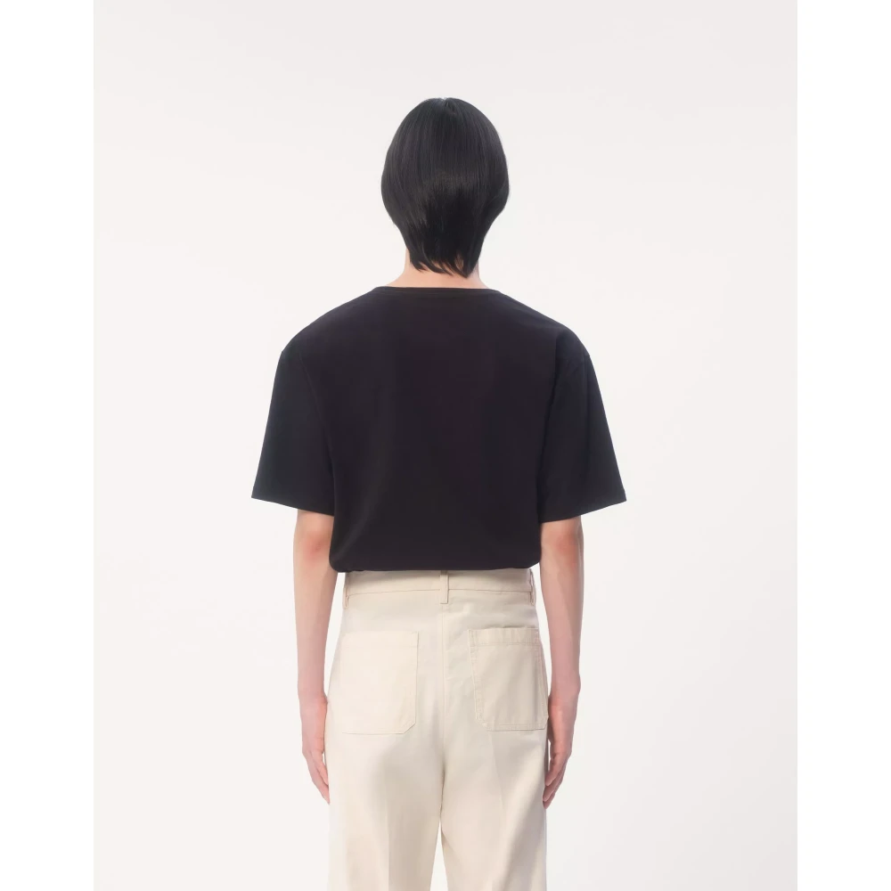 Valentino Katoenen T-shirt met Chez-print Black Heren