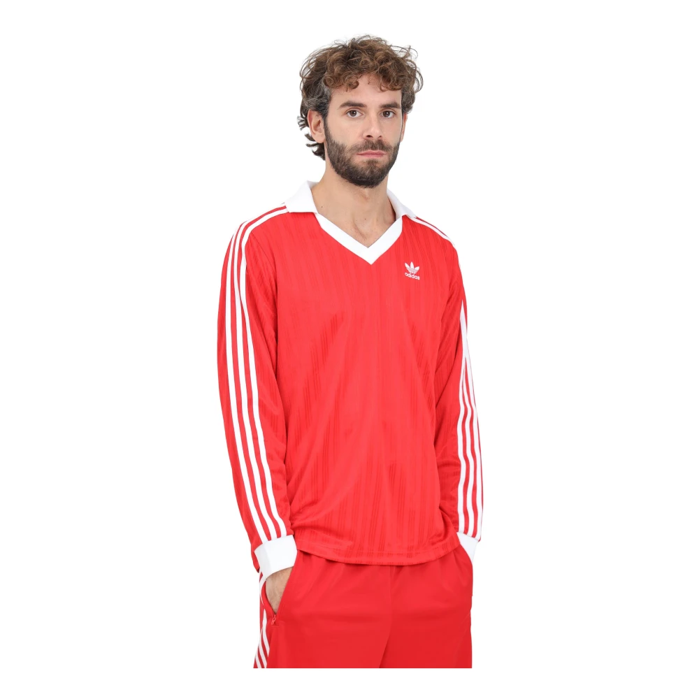 adidas Originals Sportieve Rode Longsleeve T-shirt Orange Heren