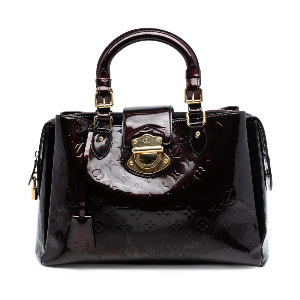 Louis Vuitton Vintage Women's Purple Pre-Owned Structured Satchel Handbag