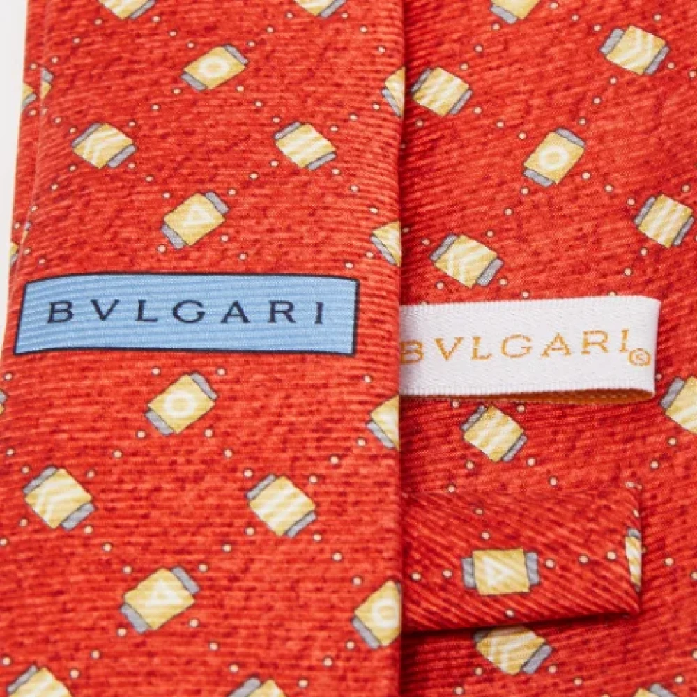Bvlgari Vintage Pre-owned Silk tops Red Heren