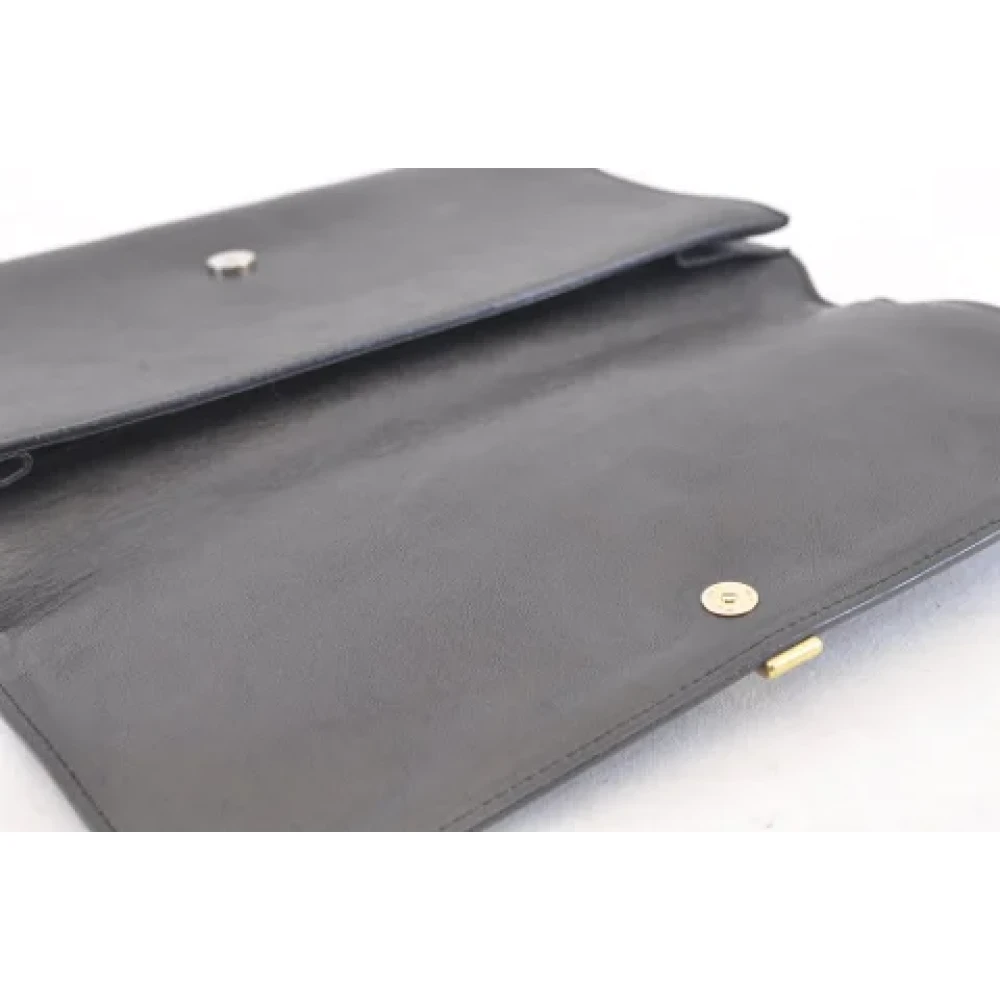 Yves Saint Laurent Vintage Pre-owned Leather clutches Black Dames
