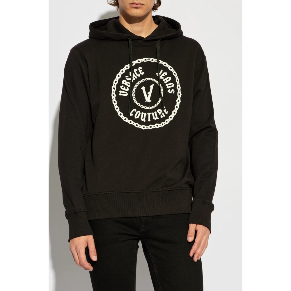Versace Jeans Couture Sweatshirt met print Black Heren