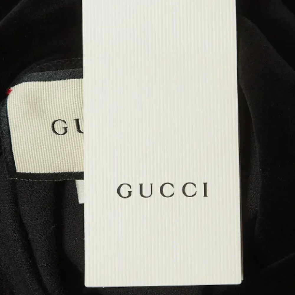 Gucci Vintage Pre-owned Velvet tops Black Dames