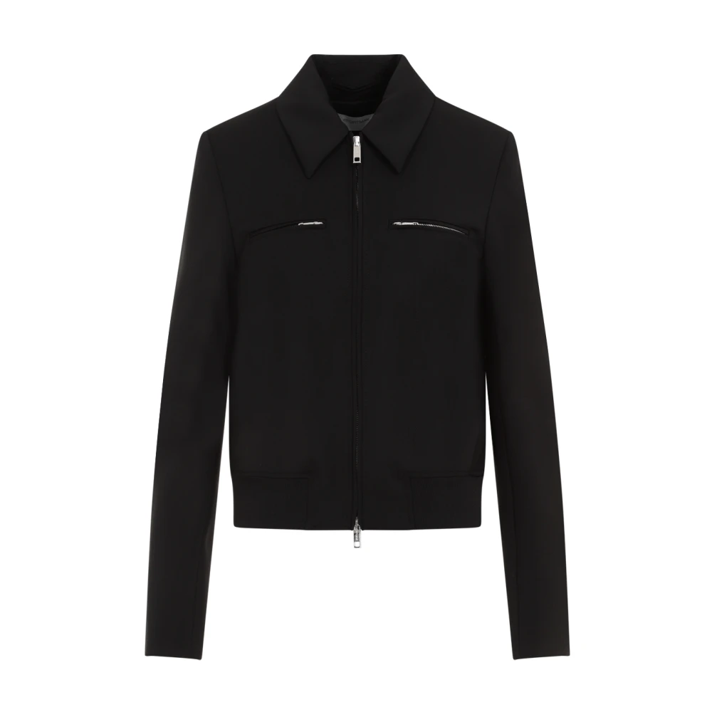 Sportmax Svart Ull Bomberjacka Black, Dam