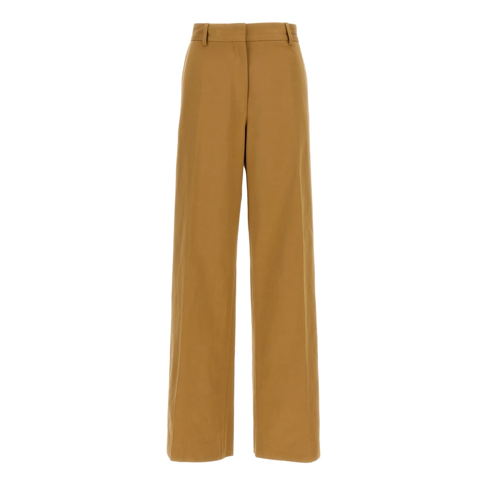 Dries Van Noten Beige Paxy Trousers - Female - Wide Trousers - Xs - Trousers