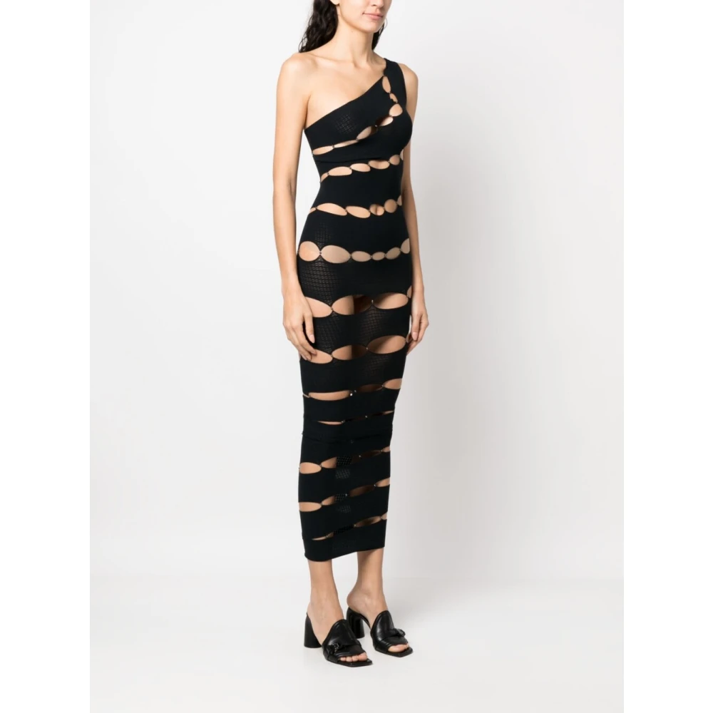 Rui Zwarte Bodycon Jurk met Uitsnijdingen Black Dames