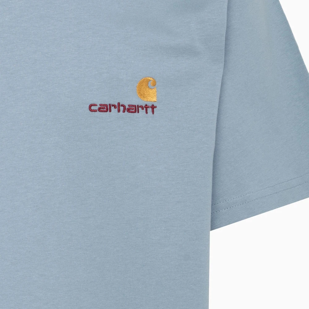 Carhartt WIP America Script Crew Neck T-Shirt Blue Heren