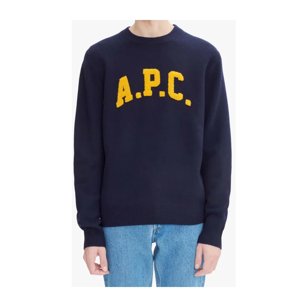 A.p.c. Blauwe Trui Zacht Warm Dik Materiaal Blue Heren