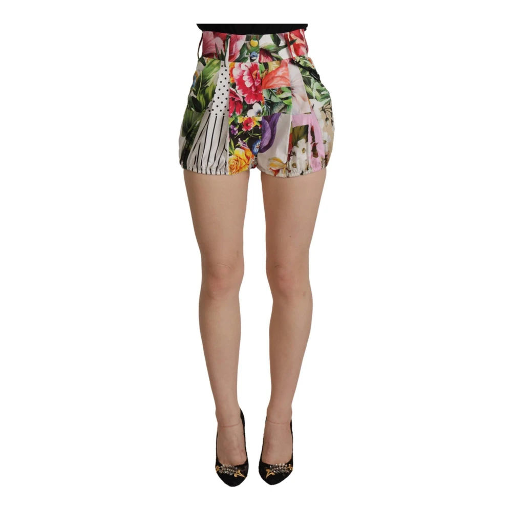 Dolce & Gabbana Women's Multicolor Short Shorts, Xs, High Waist Hot Trousers Shorts
