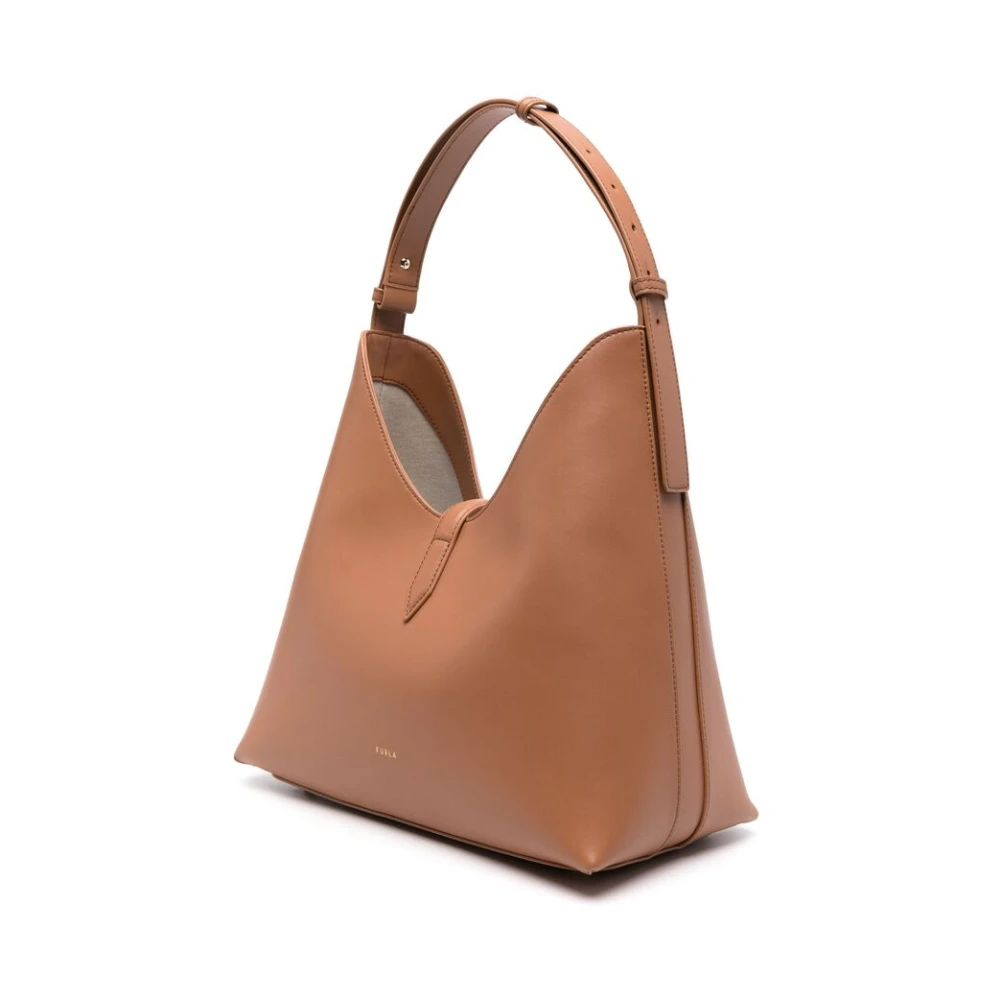 Furla Bruine Faux Leren Schoudertas Brown Dames
