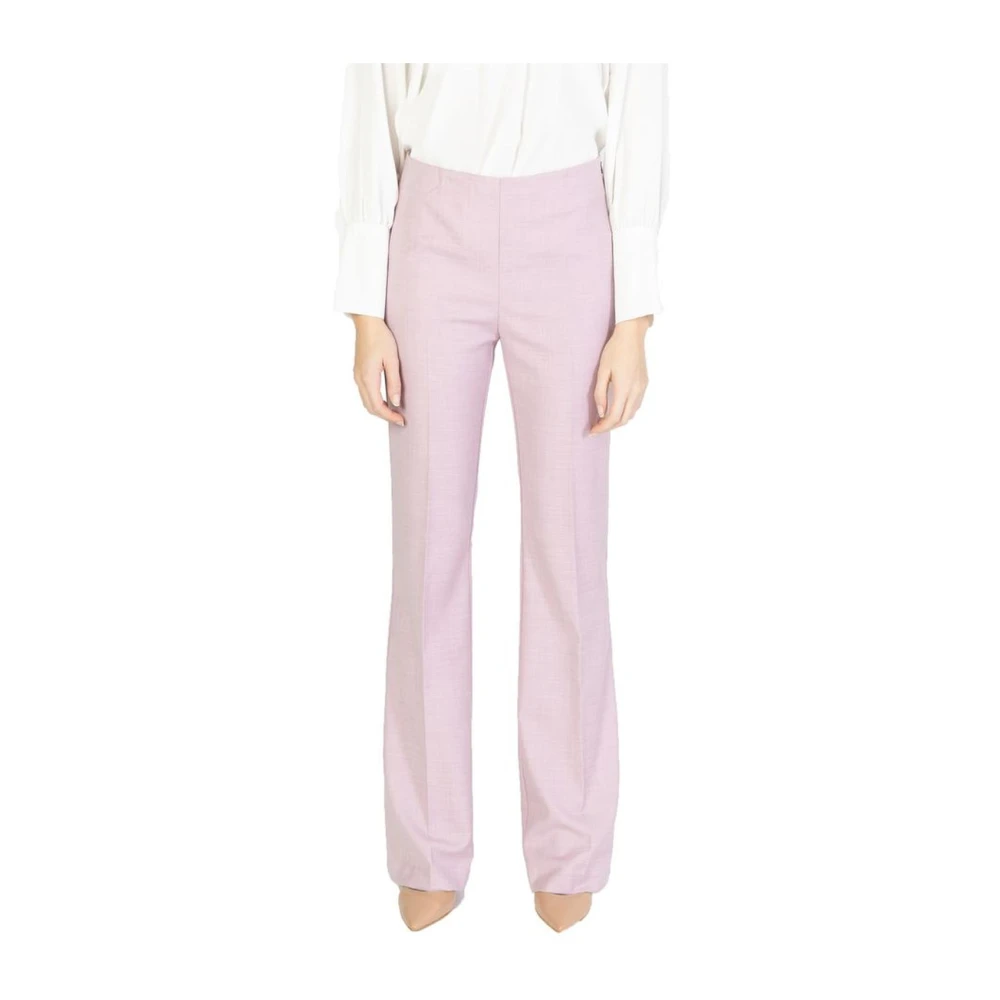 Sandro Ferrone Viscose Blend Palazzo Broek Collectie Pink Dames