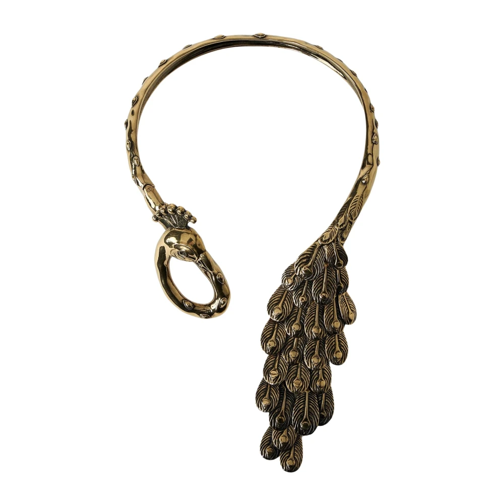 Chloé Women's Yellow Necklaces, One Size, Feather Necklace