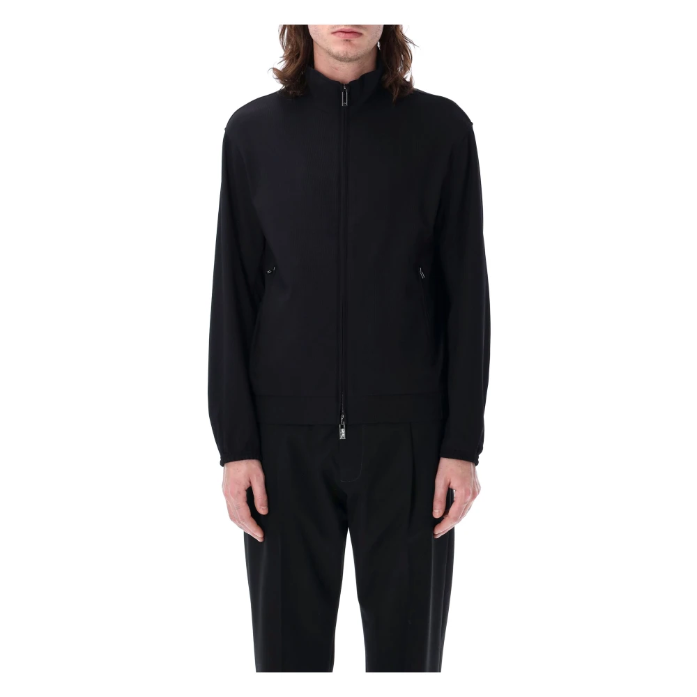 Emporio Armani Stijlvolle Blouson Jas voor Mannen Black Heren