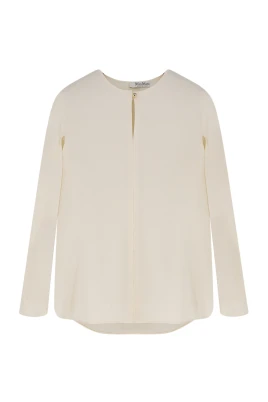 Crew Neck Silk Blouse