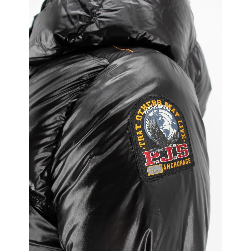 Parajumpers Lange Donsjas met Verstelbare Capuchon Black Dames