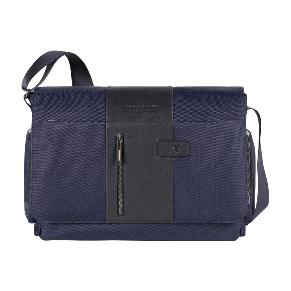 Piquadro Men's Blue Brief 2 Messenger Bag