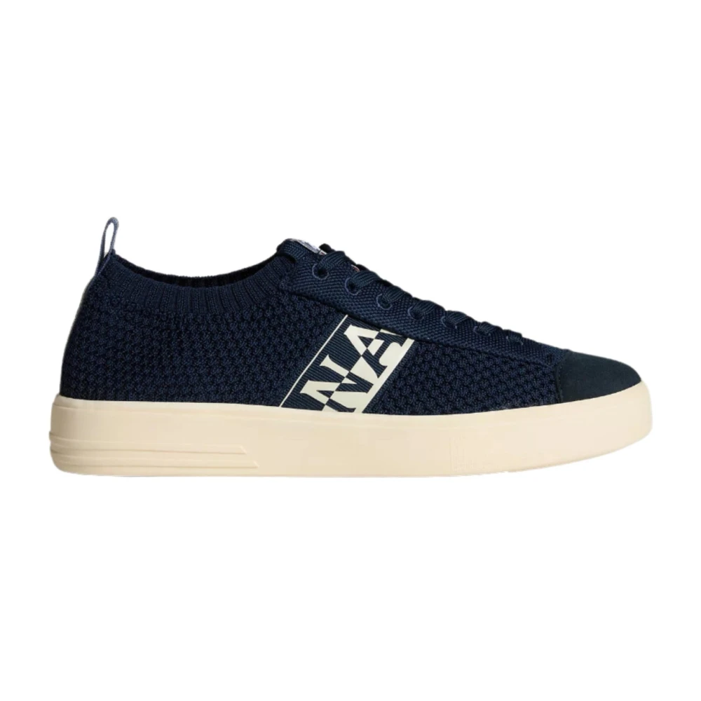 Napapijri Blauwe Bark Knit Sneakers Heren Schoenen