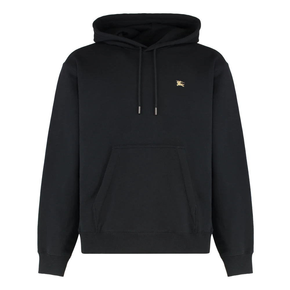 Burberry Men's Black Logo Cotton Hoodie