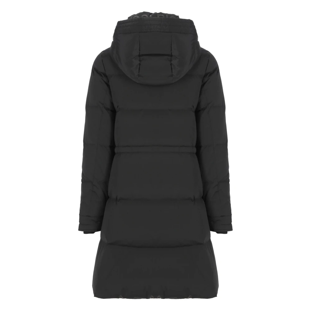 Woolrich Zwarte Parka met Hoge Hals Black Dames