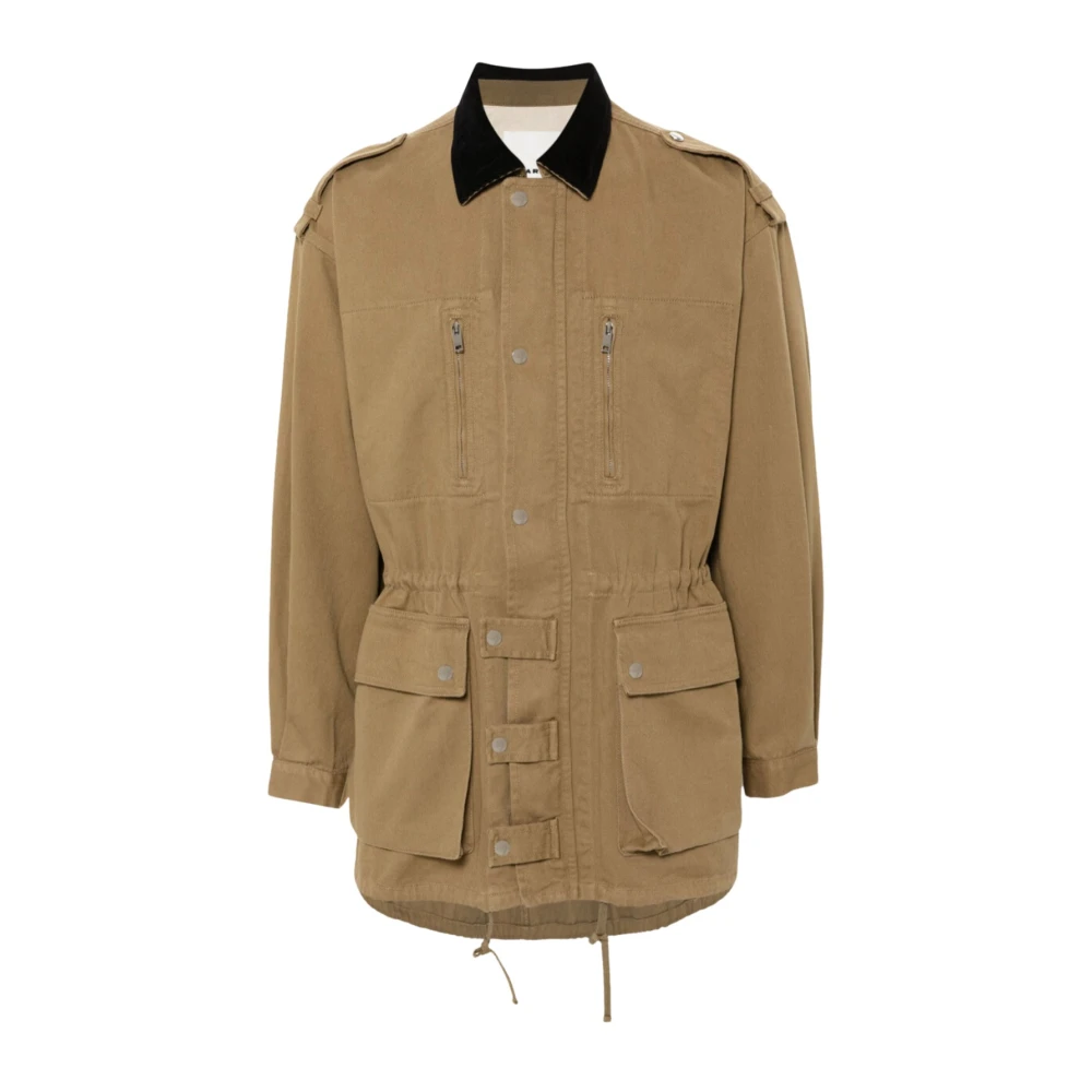 Isabel marant Khaki Utility Jacket met knoopsluiting Green Heren