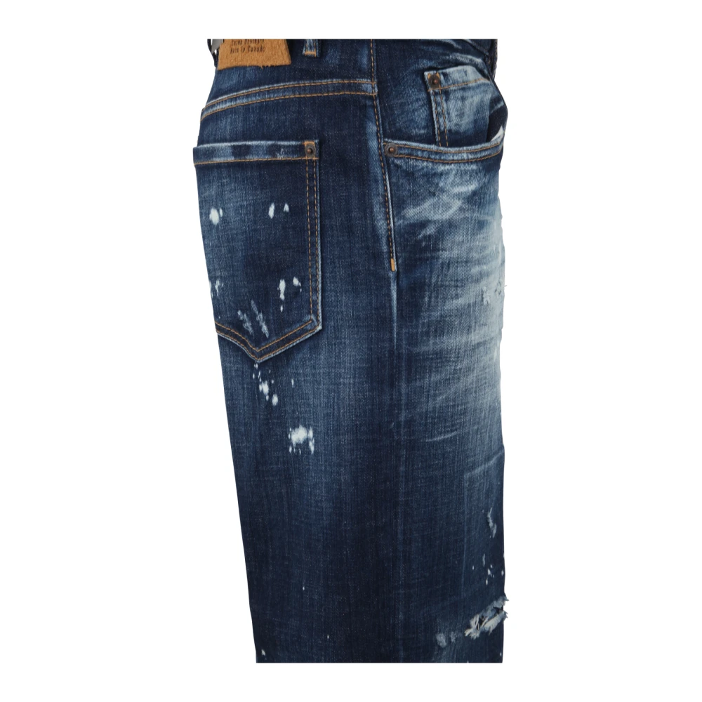Dsquared2 Blauwe Navy San Diego Jeans Blue Dames