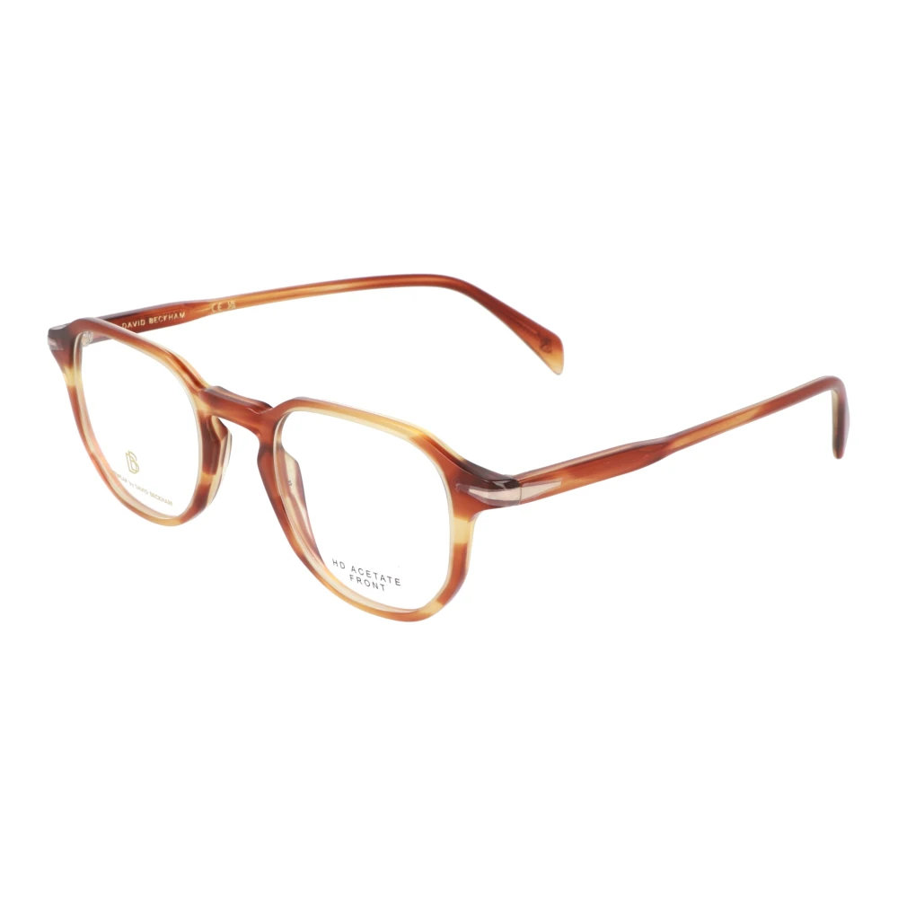 Eyewear by David Beckham Retro Rund Ram Glasögonkollektion Brown, Unisex