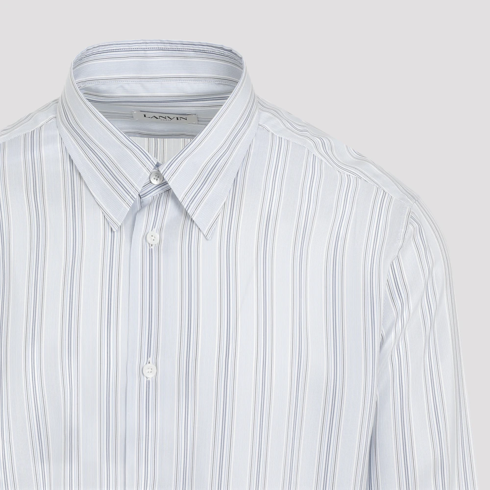 Lanvin Blauwe Overhemden voor Mannen Aw24 Blue Heren
