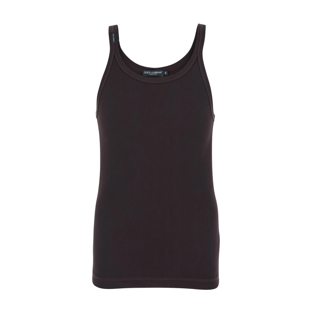 Dolce & Gabbana Uomo Marrone Top, L, New,