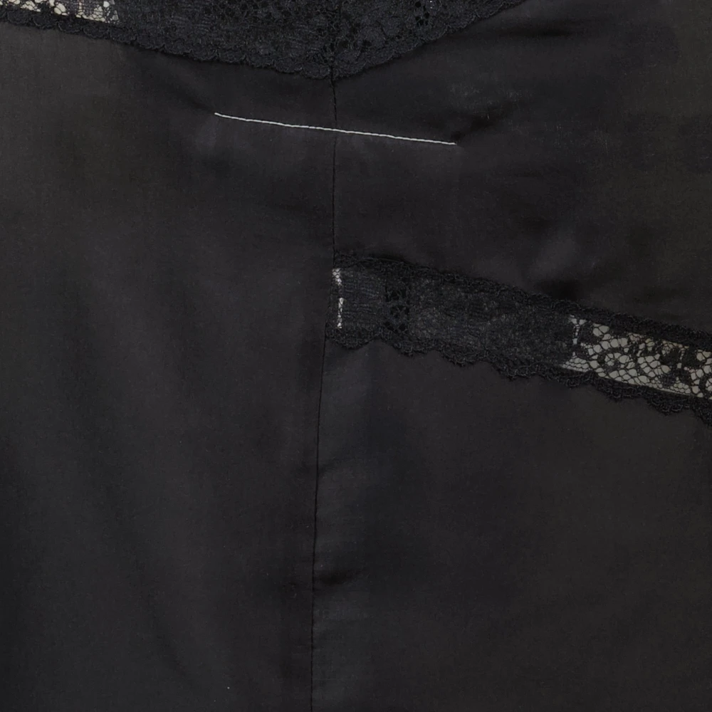 MM6 Maison Margiela Zijden kant top met asymmetrische halslijn Black Dames