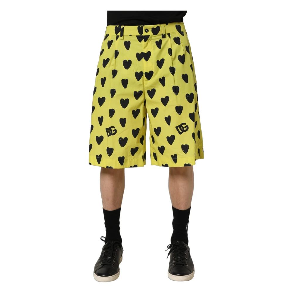 Dolce & Gabbana Men's Yellow Bermuda Shorts - Bermudas - M - Shorts