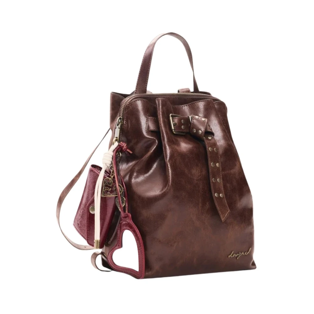 Desigual Donna Marrone Zainetto Mini Piccolo U - Immagine 10