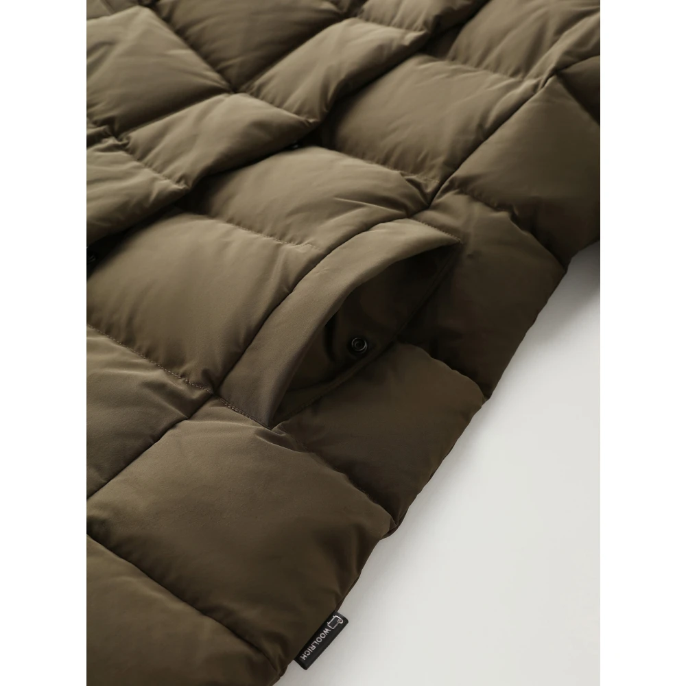 Woolrich Groene Puffy Prescott Parka Jas Green Dames