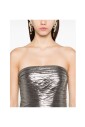 silver-tone-strapless-pleated-dress