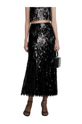 Sequin Midi Skirt