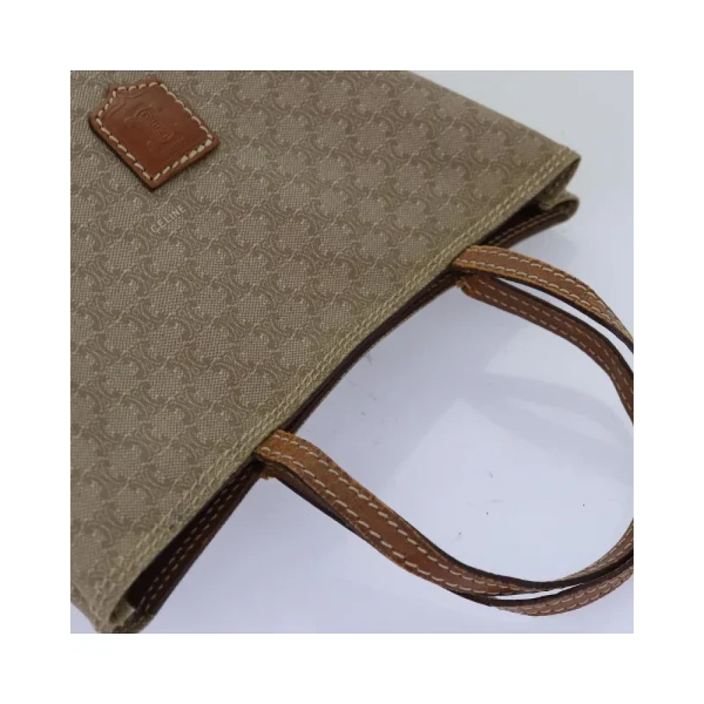 Celine Vintage Pre-owned Canvas handbags Beige Dames