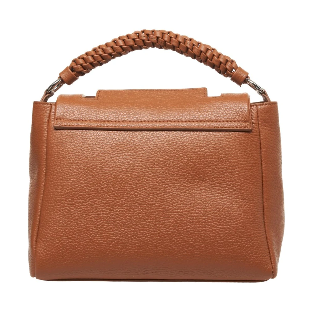 Orciani Bruine Leren Handtas Elegant Ontwerp Brown Dames
