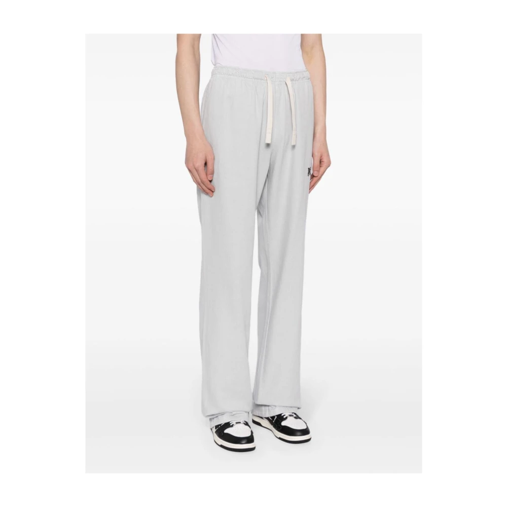 Palm Angels Geborduurde Logo Grijze Broek Gray Heren