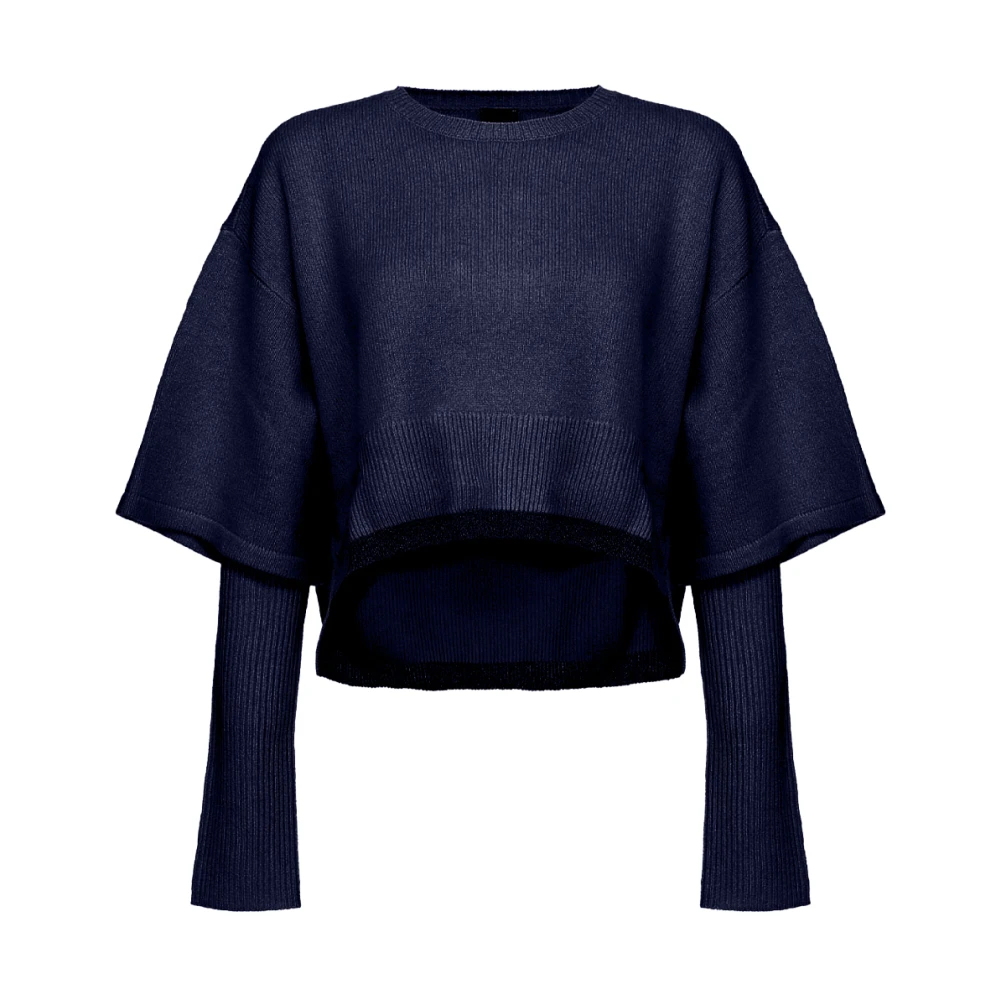Pinko Wollen trui met elleboogmouw Blue Dames