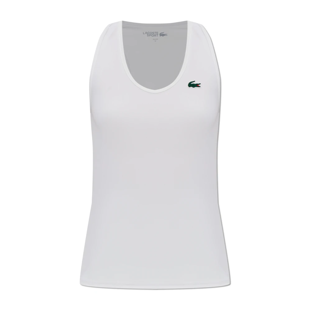 Lacoste Donna Bianco Top, Xs, New,