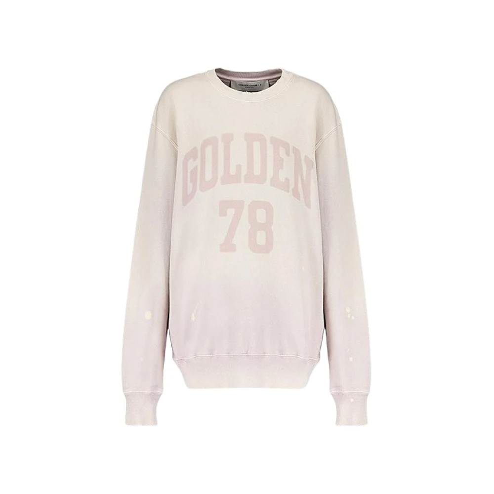 Golden Goose Lichtroze Sweatshirt met Dubbele Ster Pink Dames