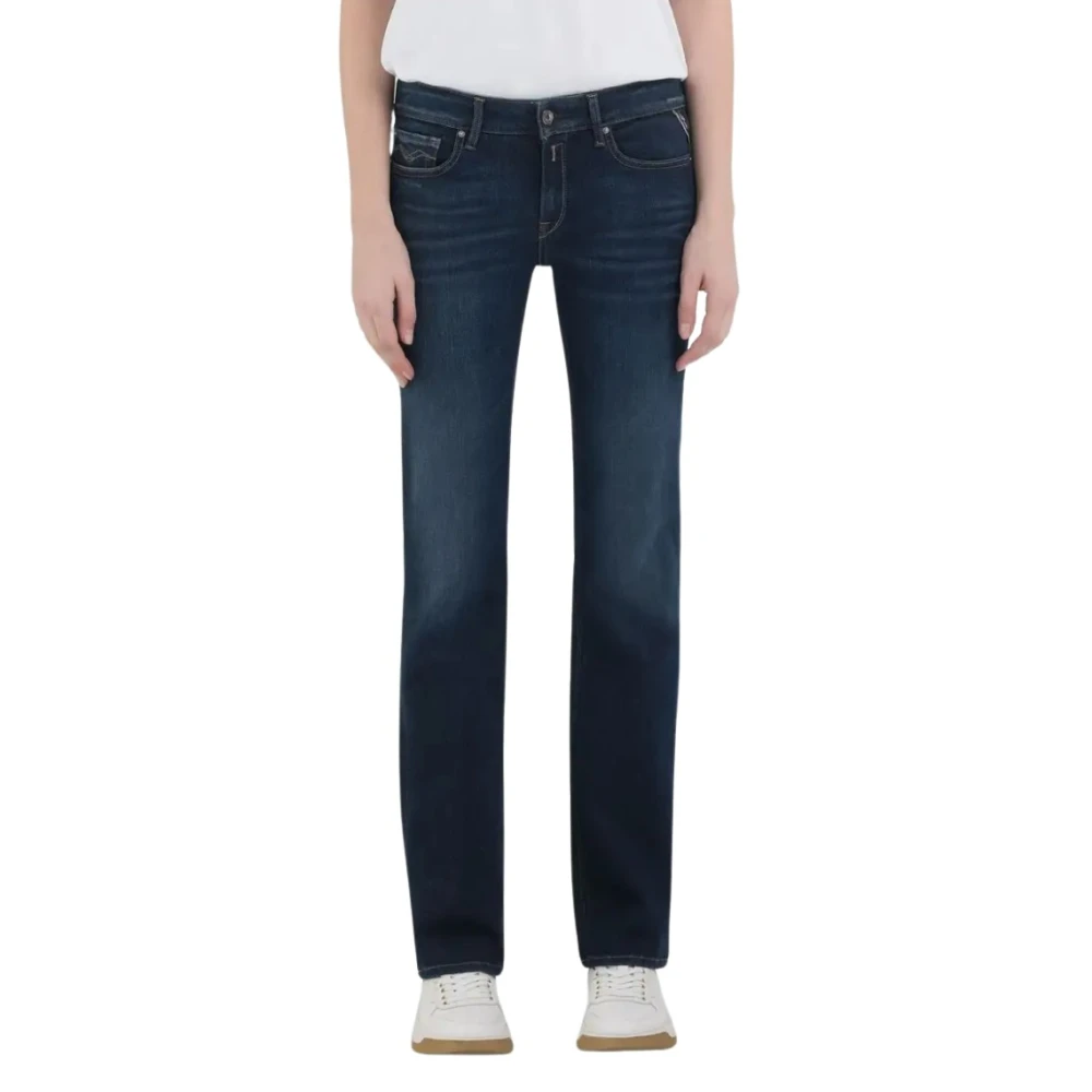 Replay Donkerblauwe Bootcut Jeans Nieuwe Stijl Blue Dames