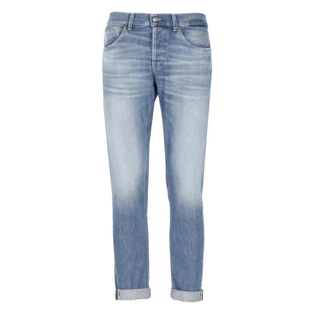 Dondup Blauwe Skinny Jeans met Riemlussen Blue Heren