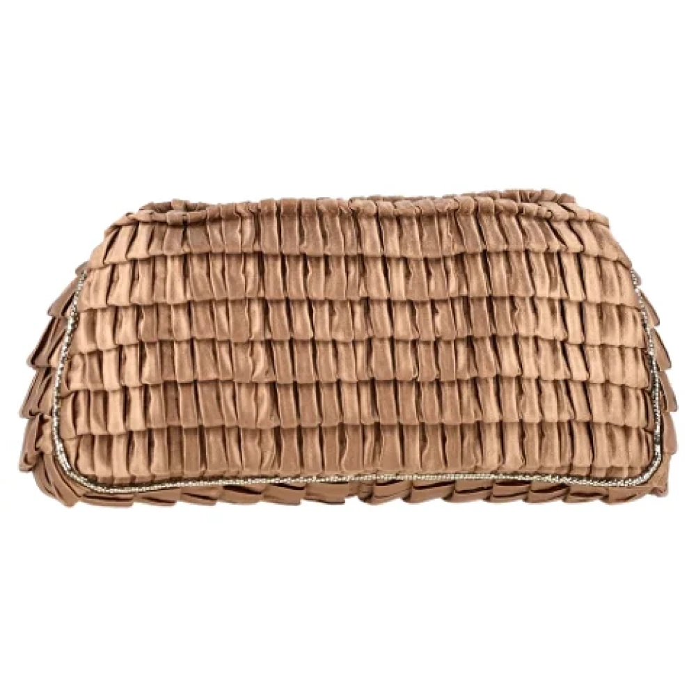 Fendi Vintage Pre-owned Fabric clutches Brown Dames