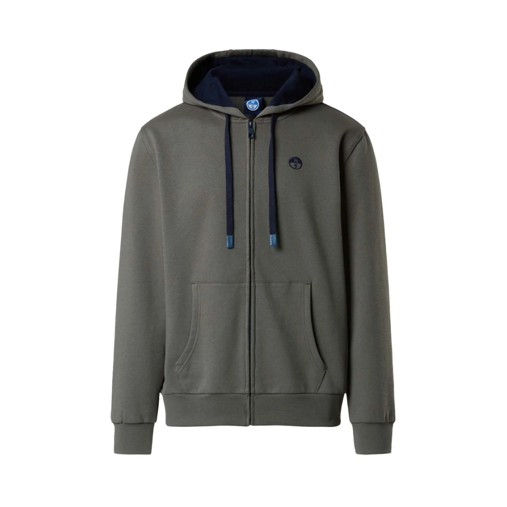 North Sails Men's Gray Full Zip Hoodie - Zip-Throughs - L - Sweatshirts & Hoodies