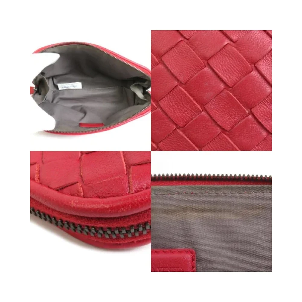Bottega Veneta Vintage Pre-owned Leather clutches Red Dames