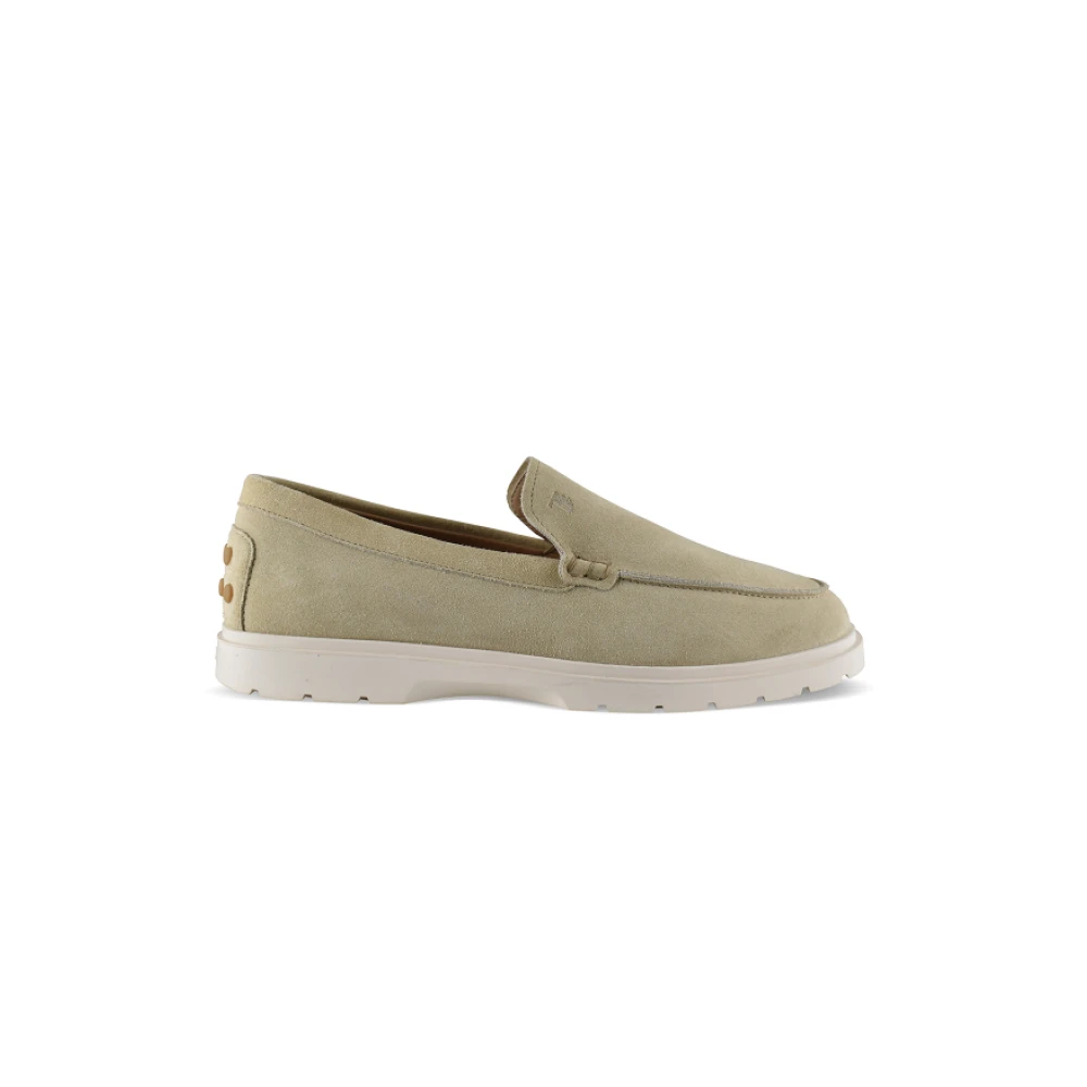 Tod's Herr Beige Skor 40 1/2 Eu, Mocka, Slipper Loafers I Mocka